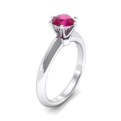 Petite Royale Six-Prong Solitaire Ruby Engagement Ring (1.1 CTW) Perspective View