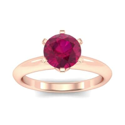 Petite Royale Six-Prong Solitaire Ruby Engagement Ring (1.1 CTW) Top Dynamic View