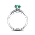 Petite Royale Six-Prong Solitaire Emerald Engagement Ring (1.1 CTW) Side View