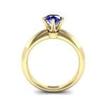 Petite Royale Six-Prong Solitaire Blue Sapphire Engagement Ring (1.1 CTW) Side View