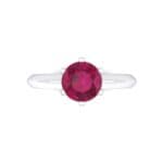 Petite Royale Six-Prong Solitaire Ruby Engagement Ring (1.1 CTW) Top Flat View