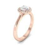 Tapered Open Gallery Halo Diamond Engagement Ring (0.77 CTW) Perspective View