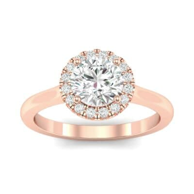 Tapered Open Gallery Halo Diamond Engagement Ring (0.77 CTW) Top Dynamic View