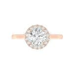 Tapered Open Gallery Halo Diamond Engagement Ring (0.77 CTW) Top Flat View