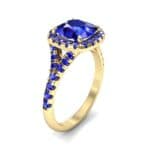 Single-Prong Marquise Blue Sapphire Ring (1.15 CTW) Perspective View