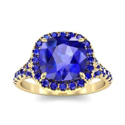 Single-Prong Marquise Blue Sapphire Ring (1.15 CTW) Top Dynamic View