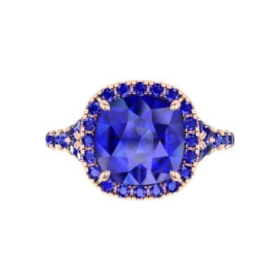 Single-Prong Marquise Blue Sapphire Ring (1.15 CTW) Top Flat View
