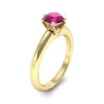 Low-Set Royale Six-Prong Solitaire Ruby Engagement Ring (0.84 CTW) Perspective View