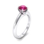 Low-Set Royale Six-Prong Solitaire Ruby Engagement Ring (0.84 CTW) Perspective View