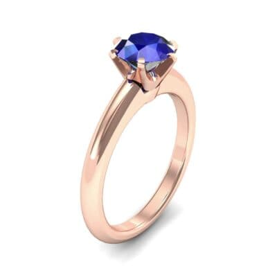 Low-Set Royale Six-Prong Solitaire Blue Sapphire Engagement Ring (0.84 CTW) Perspective View