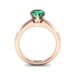Low-Set Royale Six-Prong Solitaire Emerald Engagement Ring (0.84 CTW) Side View