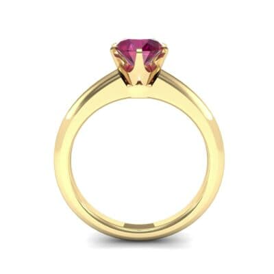 Low-Set Royale Six-Prong Solitaire Ruby Engagement Ring (0.84 CTW) Side View