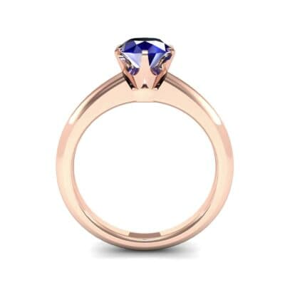 Low-Set Royale Six-Prong Solitaire Blue Sapphire Engagement Ring (0.84 CTW) Side View