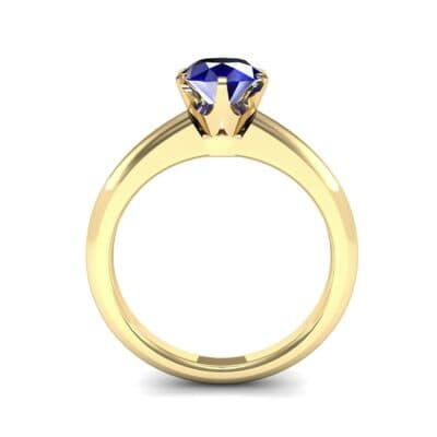 Low-Set Royale Six-Prong Solitaire Blue Sapphire Engagement Ring (0.84 CTW) Side View