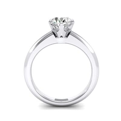 Low-Set Royale Six-Prong Solitaire Crystal Engagement Ring (0.84 CTW) Side View