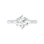Low-Set Royale Six-Prong Solitaire Diamond Engagement Ring (0.84 CTW) Top Flat View