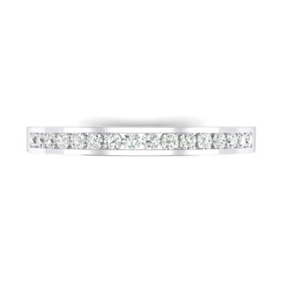 Extra-Thin Channel-Set Crystal Ring (0.17 CTW) Top Flat View