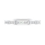 Extra-Thin Channel-Set Crystal Ring (0.26 CTW) Top Flat View