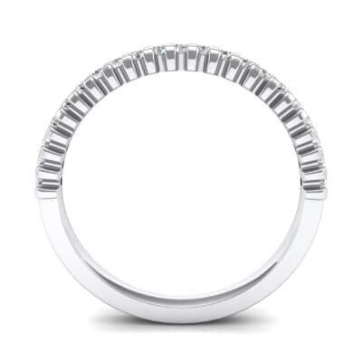 Extra-Thin Square Shared Prong Diamond Ring (0.18 CTW) Side View