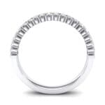 Thin Square Shared Prong Diamond Ring (0.31 CTW) Side View