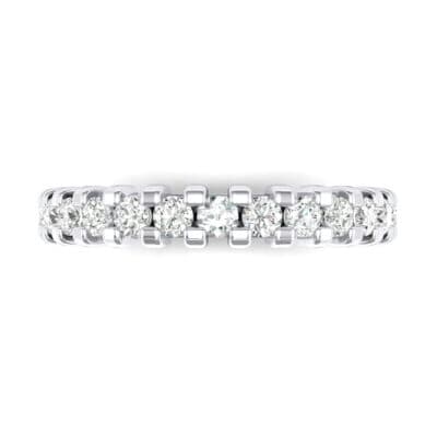 Square Shared Prong Diamond Ring (0.45 CTW) Top Flat View