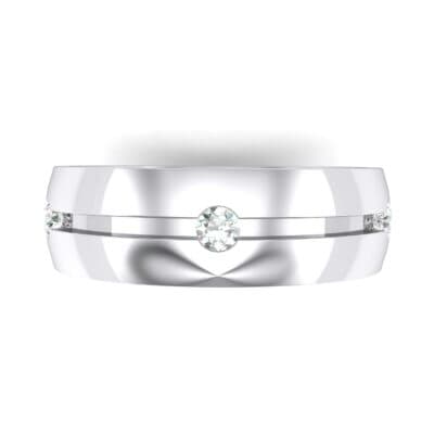 Grooved Five-Stone Diamond Ring (0.23 CTW) Top Flat View
