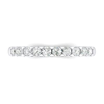 Thin Shared Prong Diamond Ring (0.25 CTW) Top Flat View