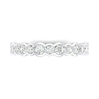 Contoured Channel-Set Diamond Ring (0.4 CTW) Top Flat View
