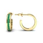 Semi Hoop Emerald Earrings (0.22 CTW) Top Dynamic View
