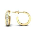 Semi Hoop Diamond Earrings (0.22 CTW) Top Dynamic View