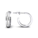 Semi Hoop Diamond Earrings (0.22 CTW) Top Dynamic View