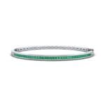 Single Channel-Set Emerald Panel Bangle (1.5 CTW) Perspective View