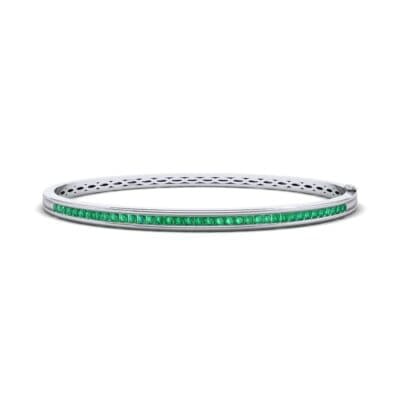 Single Channel-Set Emerald Panel Bangle (1.5 CTW) Perspective View