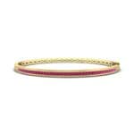 Single Channel-Set Ruby Panel Bangle (1.5 CTW) Perspective View