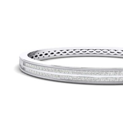 Double Channel-Set Crystal Panel Bangle (0 CTW) Top Dynamic View