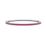 Square Scallop Ruby Bangle (2.45 CTW) Perspective View