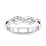 Half Pave Twist Crystal Ring (0 CTW) Top Dynamic View