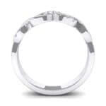 Half Pave Twist Crystal Ring (0 CTW) Side View