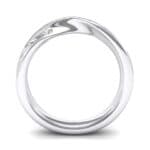 Single Twist Flush-Set Diamond Ring (0.14 CTW) Side View