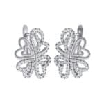 Clover Hearts Diamond Earrings (1.02 CTW) Perspective View