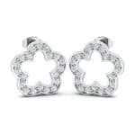 Pave Flora Crystal Earrings (0.48 CTW) Perspective View