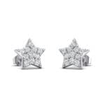 Pave Star Diamond Earrings (0.18 CTW) Perspective View