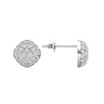 Pave Cushion Crystal Earrings (0.79 CTW) Top Dynamic View