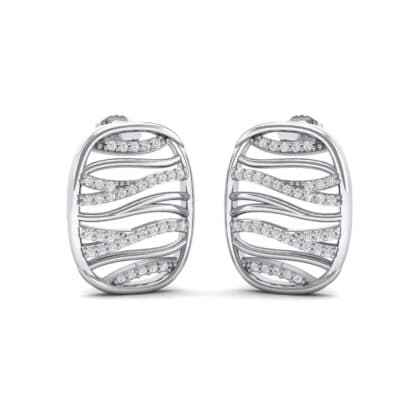 Rivers Crystal Tablet Earrings (0.58 CTW) Perspective View