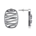Rivers Crystal Tablet Earrings (0.58 CTW) Top Dynamic View