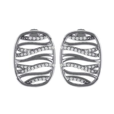 Rivers Crystal Tablet Earrings (0.58 CTW) Side View
