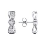 Pave Bow Tie Diamond Earrings (0.31 CTW) Top Dynamic View