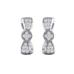 Pave Bow Tie Diamond Earrings (0.31 CTW) Side View