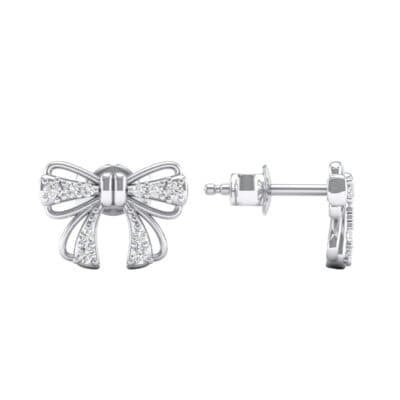 Bow Diamond Earrings (0.19 CTW) Top Dynamic View