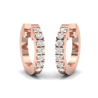 Accented Diamond Bar Earrings (0.27 CTW) Perspective View